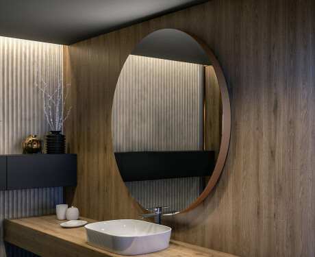 Runde Wandspiegel mit Rahmen L203