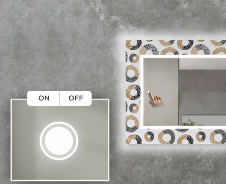 Dekorativer Spiegel mit LED-Beleuchtung für das Wohnzimmer - Donuts #4
