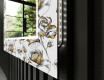 Dekorativer Spiegel mit LED-Beleuchtung für den Flur - Golden Flowers #11