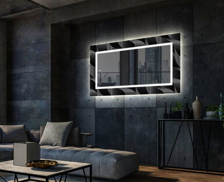 Dekorativer Spiegel mit LED-Beleuchtung für das Wohnzimmer - Dark Wave #2