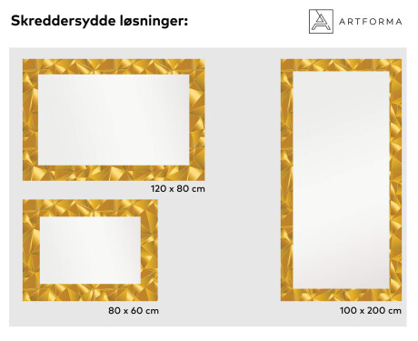Dekorativer Spiegel mit LED-Beleuchtung für den Flur - Gold Triangles #6