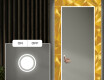 Dekorativer Spiegel mit LED-Beleuchtung für den Flur - Gold Triangles #4