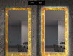 Dekorativer Spiegel mit LED-Beleuchtung für den Flur - Gold Triangles #7