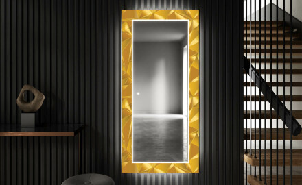 Dekorativer Spiegel mit LED-Beleuchtung für den Flur - Gold Triangles