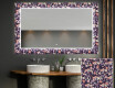 Hinterleuchteter dekorativer Spiegel für das Badezimmer - Elegant Flowers