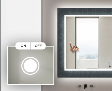 Hinterleuchteter dekorativer Spiegel für das Badezimmer - Elegant #4