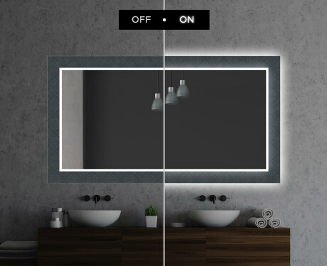 Hinterleuchteter dekorativer Spiegel für das Badezimmer - Elegant #7