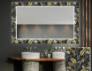 Hinterleuchteter dekorativer Spiegel für das Badezimmer - Goldy Palm #1
