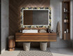 Hinterleuchteter dekorativer Spiegel für das Badezimmer - Goldy Palm #12