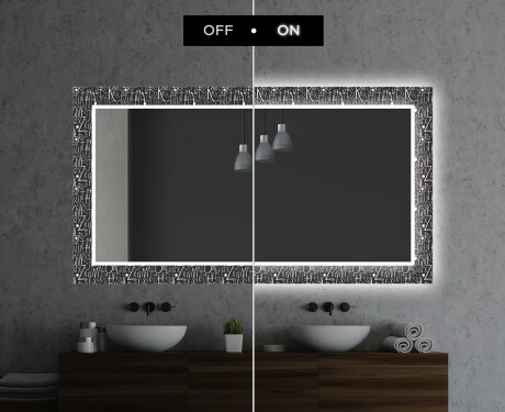 Hinterleuchteter dekorativer Spiegel für das Badezimmer - Gohtic #7