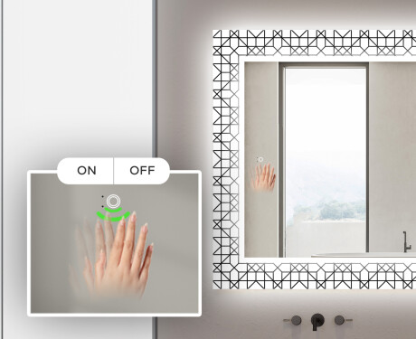 Hinterleuchteter dekorativer Spiegel für das Badezimmer - Industrial #5