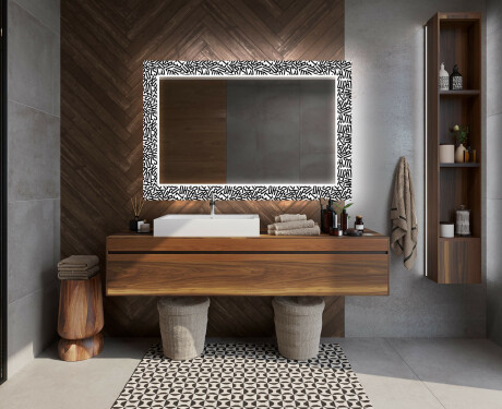 Hinterleuchteter dekorativer Spiegel für das Badezimmer - Letters #12