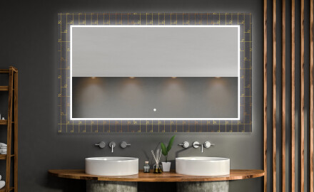 Hinterleuchteter dekorativer Spiegel für das Badezimmer - Microcircuit