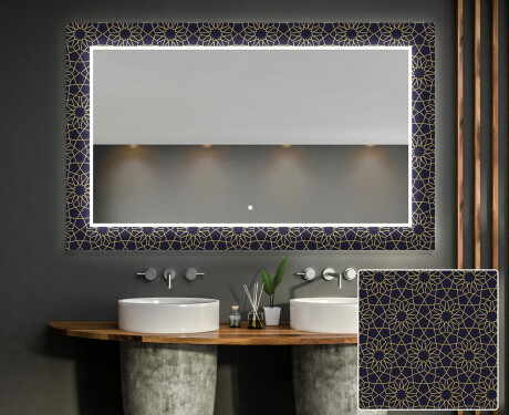 Hinterleuchteter dekorativer Spiegel für das Badezimmer - Ornament #1