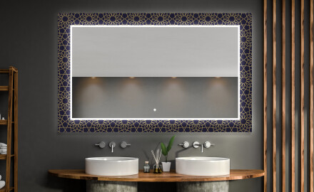 Hinterleuchteter dekorativer Spiegel für das Badezimmer - Ornament