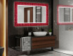 Hinterleuchteter dekorativer Spiegel für das Badezimmer - Red Mosaic #2