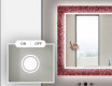 Hinterleuchteter dekorativer Spiegel für das Badezimmer - Red Mosaic #4