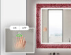 Hinterleuchteter dekorativer Spiegel für das Badezimmer - Red Mosaic #5