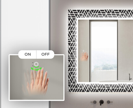 Hinterleuchteter dekorativer Spiegel für das Badezimmer - Triangless #5