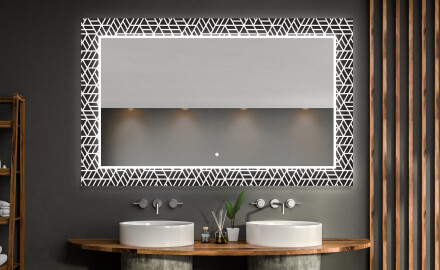 Hinterleuchteter dekorativer Spiegel für das Badezimmer - Triangless