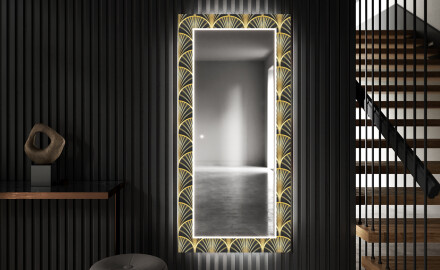 Dekorativer Spiegel mit LED-Beleuchtung für den Flur - Art Deco