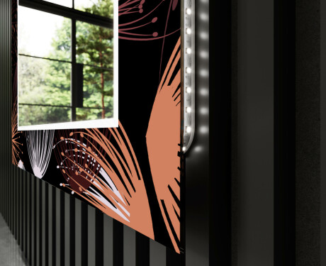 Dekorativer Spiegel mit LED-Beleuchtung für das Wohnzimmer - Dandelion #11