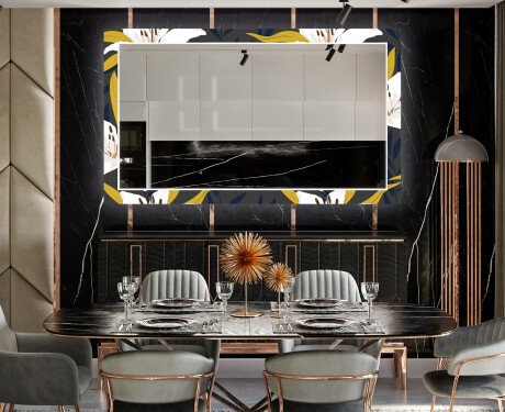 Dekorativer Spiegel mit LED-Beleuchtung für das Esszimmer - Bell Flowers #12