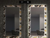 Dekorativer Spiegel mit LED-Beleuchtung für das Esszimmer - Marble Pattern #7