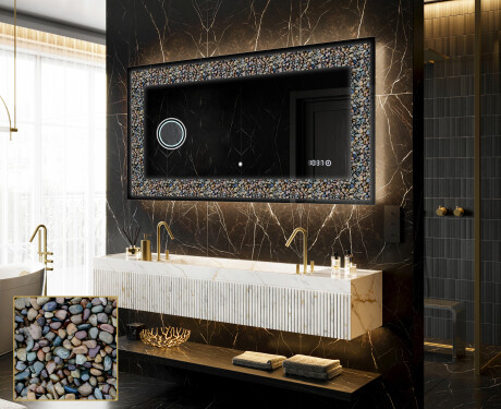 Hinterleuchteter dekorativer Spiegel - Natural Stones