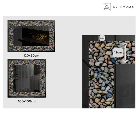 Hinterleuchteter dekorativer Spiegel - Natural Stones #2