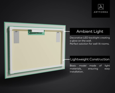 Hinterleuchteter dekorativer Spiegel - Natural Stones #4