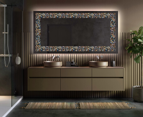 Hinterleuchteter dekorativer Spiegel - Natural Stones #5