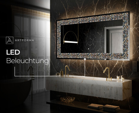 Hinterleuchteter dekorativer Spiegel - Natural Stones #9