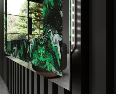 Hinterleuchteter dekorativer Spiegel - Malachite Magic #3