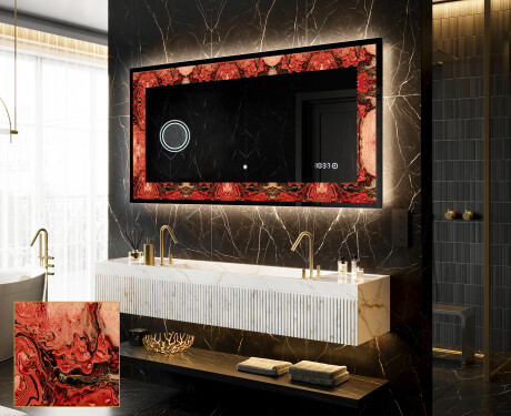 Hinterleuchteter dekorativer Spiegel - Fiery Reflections