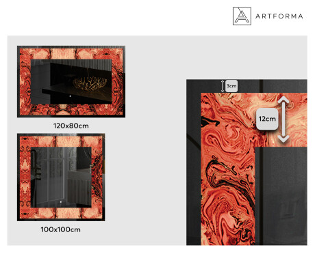 Hinterleuchteter dekorativer Spiegel - Fiery Reflections #2