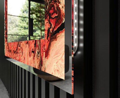 Hinterleuchteter dekorativer Spiegel - Fiery Reflections #3