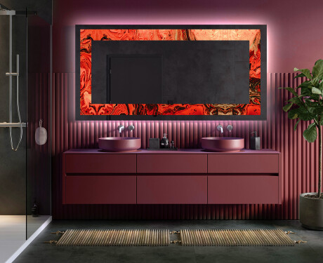 Hinterleuchteter dekorativer Spiegel - Fiery Reflections #5