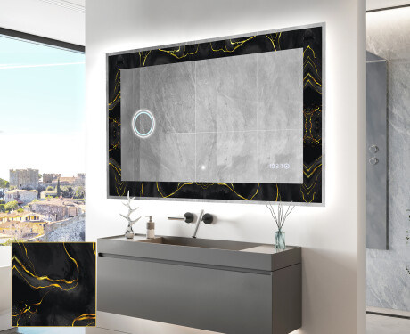 Hinterleuchteter dekorativer Spiegel - Golden Veins