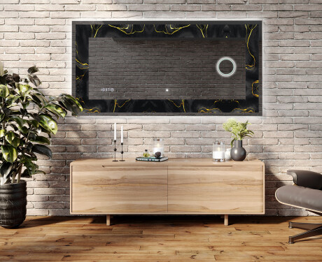 Hinterleuchteter dekorativer Spiegel - Golden Veins #5