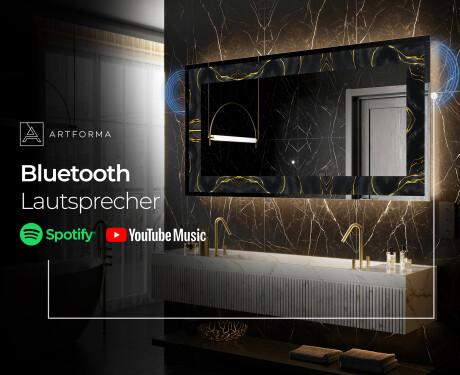 Hinterleuchteter dekorativer Spiegel - Golden Veins #7