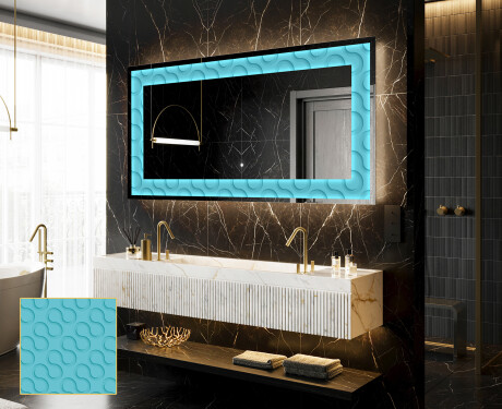 Hinterleuchteter dekorativer Spiegel - Divergent Lines