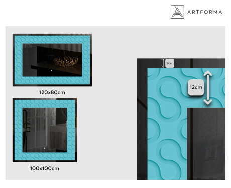 Hinterleuchteter dekorativer Spiegel - Divergent Lines #2