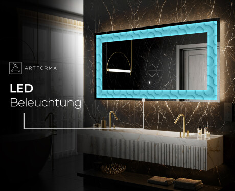 Hinterleuchteter dekorativer Spiegel - Divergent Lines #7