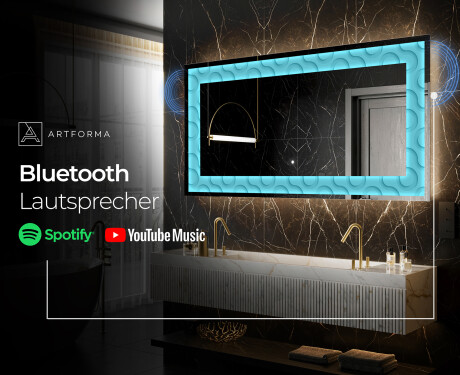 Hinterleuchteter dekorativer Spiegel - Divergent Lines #9