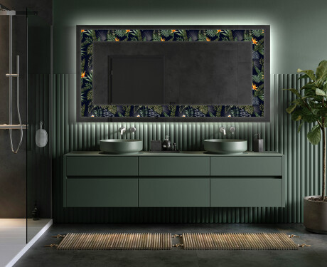 Hinterleuchteter dekorativer Spiegel - Vintage Leaves #5