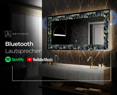 Hinterleuchteter dekorativer Spiegel - Vintage Leaves #7