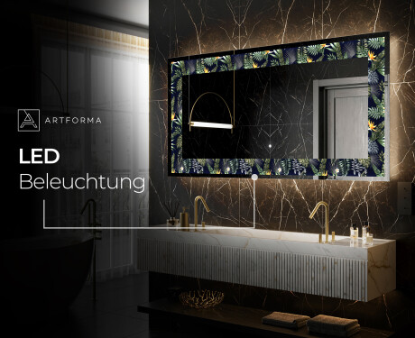 Hinterleuchteter dekorativer Spiegel - Vintage Leaves #8