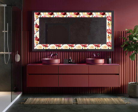 Hinterleuchteter dekorativer Spiegel - Flowers Full Of Colors #4