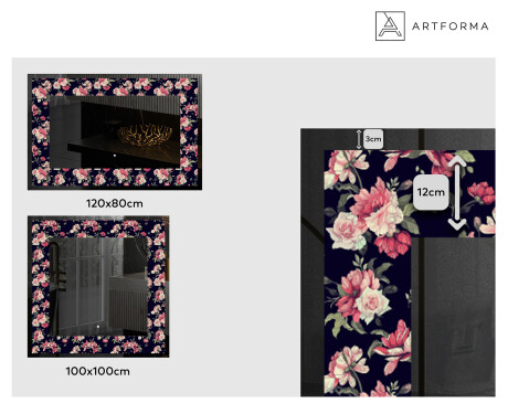 Hinterleuchteter dekorativer Spiegel - Floral Layouts #2
